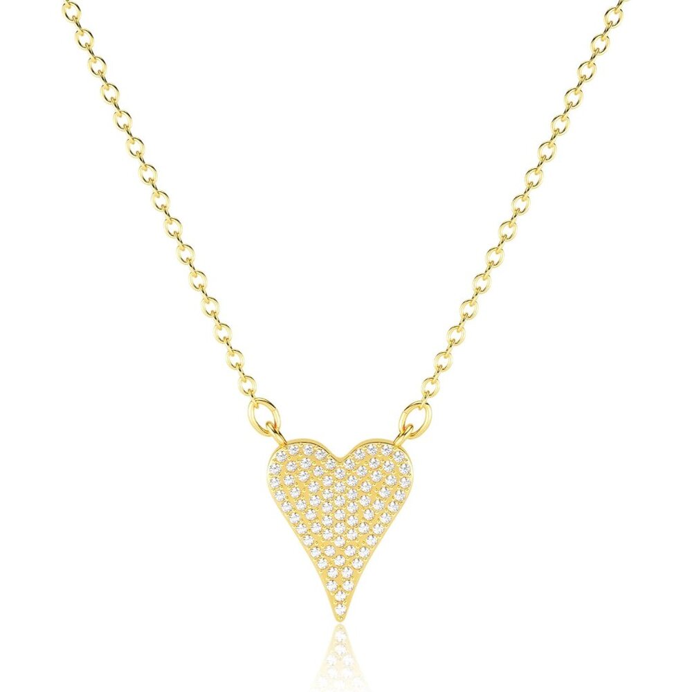Gold Pendant Necklace for Women, Dainty Diamond Necklaces for Women Simple 14K G - Picture 1 of 6